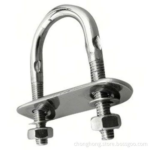 Stainless Steel U-shaped Bolt Set, Hot-dipped and Electric Galvanized